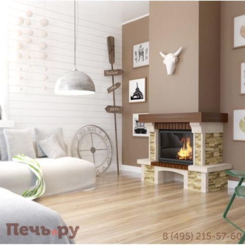 Каминная облицовка Европейские Камины Прага 800 угловой 90° фото