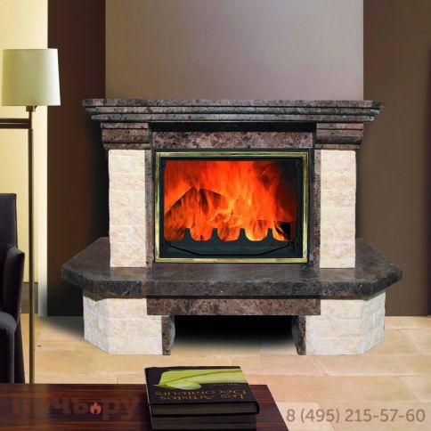 Каминная облицовка MadeIra Aster Emperador мраморная балка фото