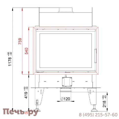 Каминная топка BeF Home Double 7 N Feel фото 3