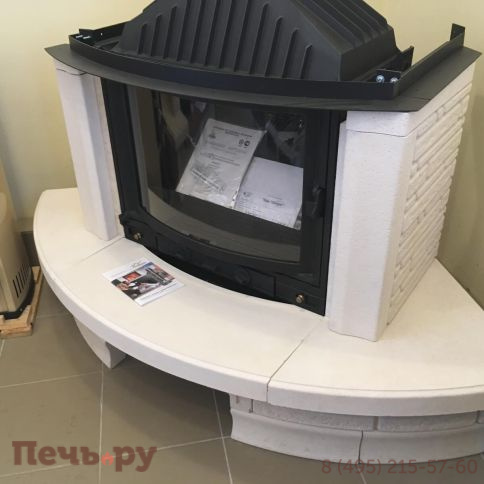 Каминная топка Diffusion ОПАЛ (BAR), с изогнутым стеклом фото 2