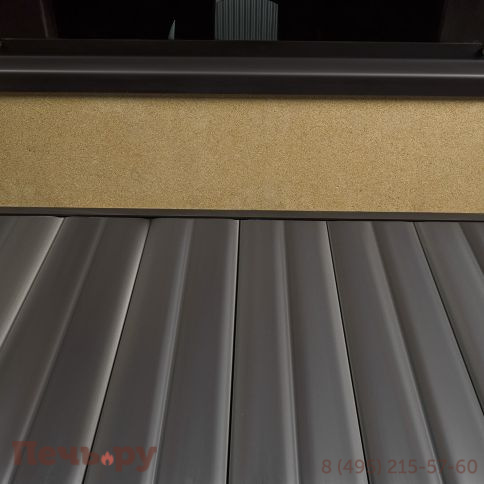 Каминная топка ЭкоКамин Дельта 1200х800х450 РB три стекла подовая, черный шамот фото 10