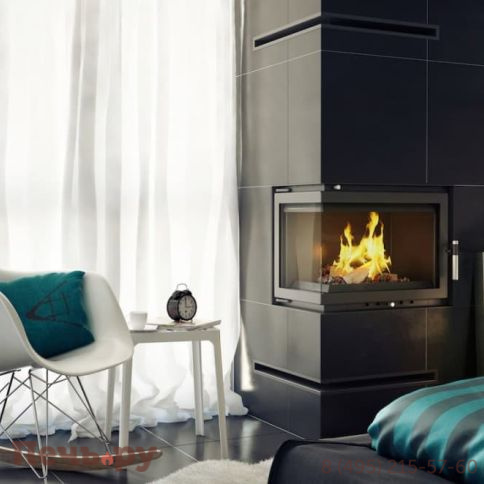 Каминная топка Kratki Maja/L/BS (угловое стекло слева) фото 2