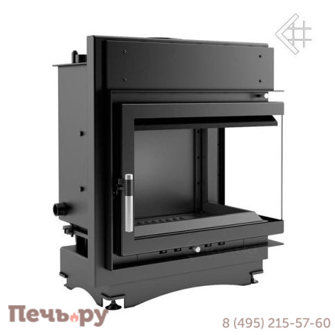 Каминная топка Kratki Maja/PW/BP/12/BS/W (угловое стекло справа, змеевик) фото 2