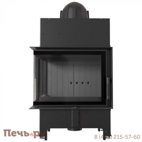 Каминная топка Kratki Pro Floki L/P/BS черная футеровка фото 4