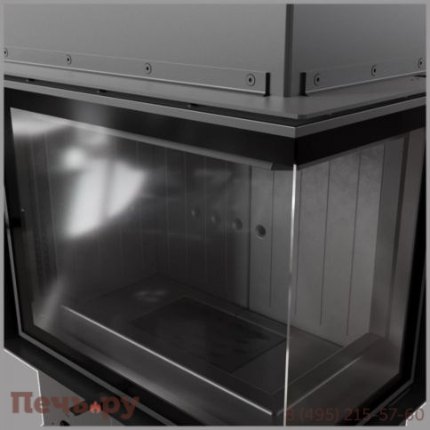 Каминная топка Kratki Pro Floki L/P/BS черная футеровка фото 8