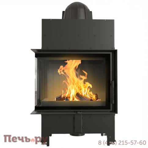 Каминная топка Kratki Pro Floki L/P/BS черная футеровка фото