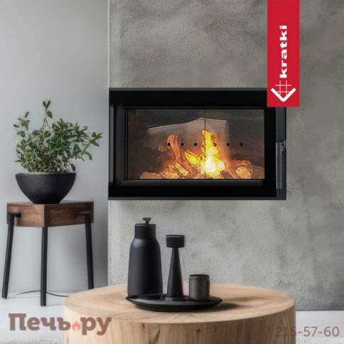 Каминная топка Kratki Simple S/BS (угловое стекло) фото 7