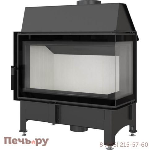 Каминная топка Kratki Zibi/P/BS/Deco (угловое  стекло справа) фото 3