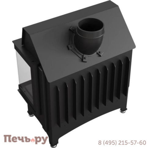 Каминная топка Kratki Zibi/P/BS (угловое  стекло справа) фото 4