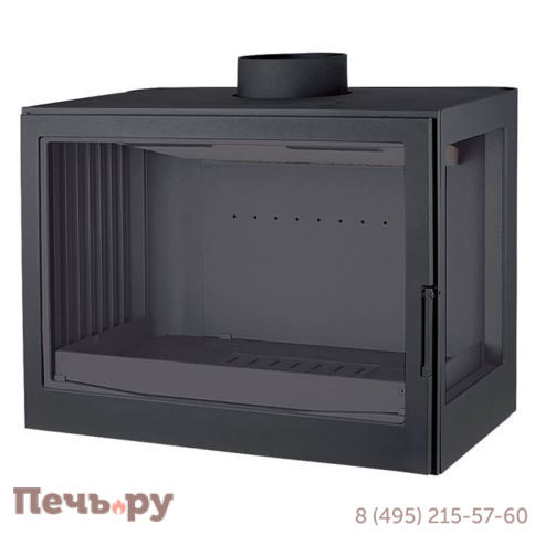 Каминная топка Liseo Castiron LCI 007 GFR Flat Top, стекло справа фото