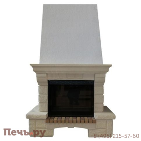 Каминная топка Liseo Castiron LCI 76 GF BG черное стекло фото 2