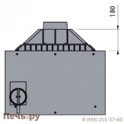 Каминная топка Liseo Castiron LCI 9 GF BG черное стекло фото 3