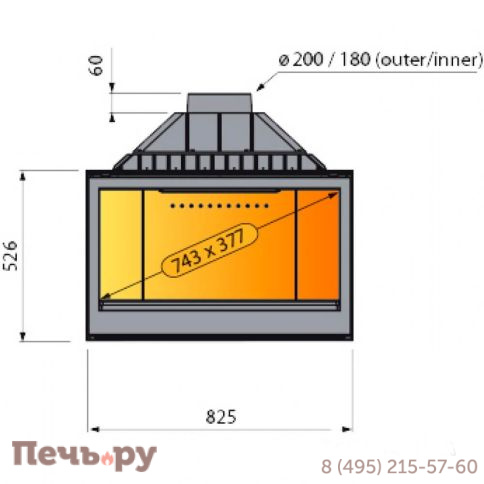 Каминная топка Liseo Castiron LCI 9 GF BG черное стекло фото 4