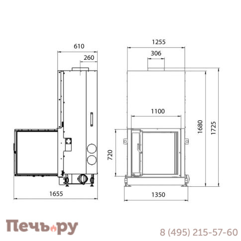 Каминная топка Stav F 1100 фото 6