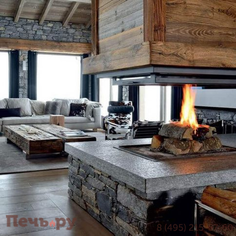 Каминная топка Totem Suspendu 4 Faces 800 Technika (подвесная; c основанием) фото 4