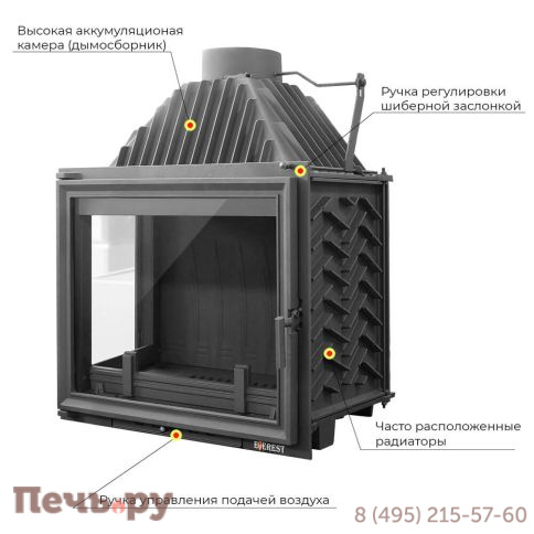 Каминная топка Везувий Everest A16 L фото 3