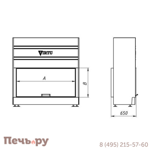 Каминная топка Virtu Style Close Pro VB 12050 фото 2