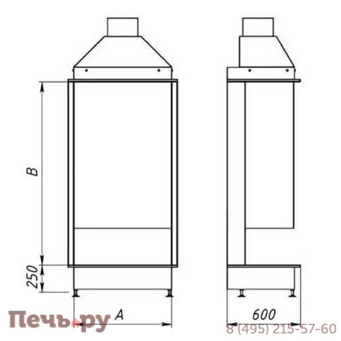 Каминная топка Virtu Style Space VK 80140 фото 2