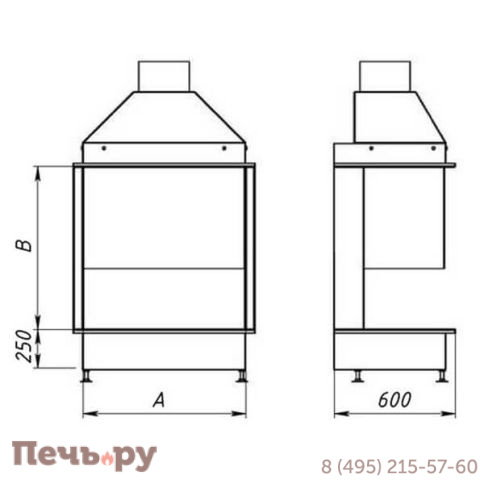 Каминная топка Virtu Style Space VK 8080 фото 3