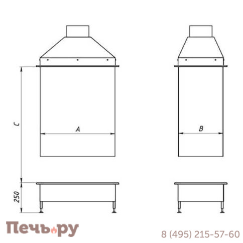 Каминная топка Virtu Style Space VO-C 10015060 фото 4