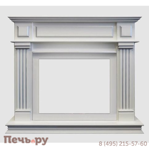 Каминный портал Lux Fire МДФ Амелия 1260 с биокамином Фаер Бокс 1 - 33 (белый) фото 2