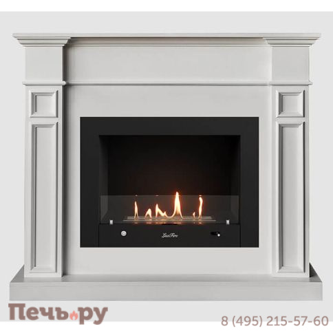 Каминный портал Lux Fire МДФ Бертино 1240 с биокамином  Фаер Бокс 2 - 30 (белый) фото