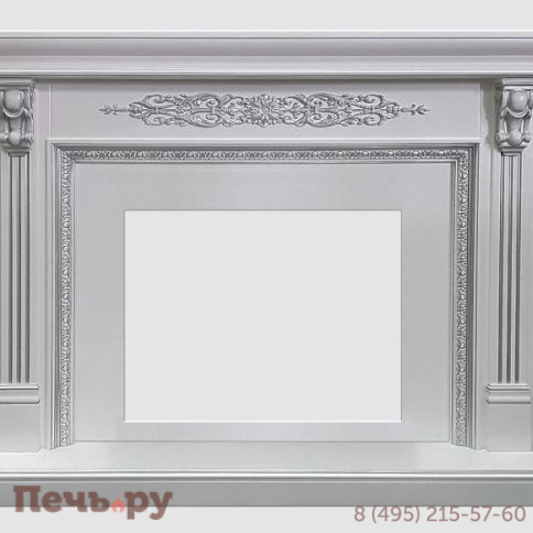 Каминный портал Lux Fire МДФ Джоконда 1300 с биокамином Фаер Бокс 2-30 (белый) фото 2