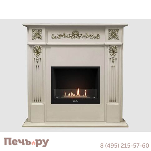 Каминный портал МДФ Lux Fire Монреаль 1250 с биокамином Фаер Бокс 1-30 фото