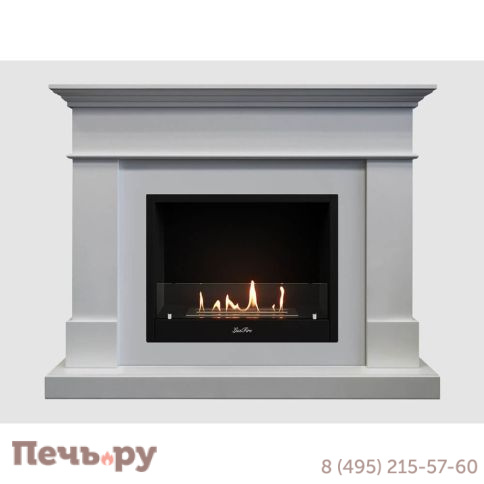 Каминный портал МДФ Lux Fire Невада 1280 с биокамином Фаер Бокс 1-33 фото