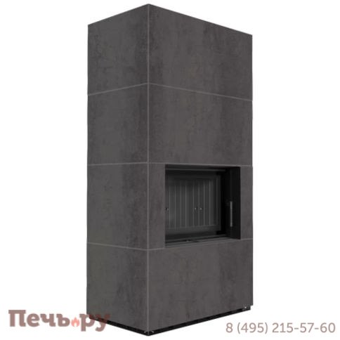 Каминокомплект Kratki Pro Floki в облицовке Naturali Pietra di Savoia Antrancite Bocciardata фото 5