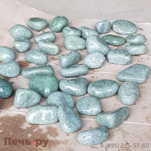 Камни для бани Bas Жадеит Хакасия шлифованный 4-8 см (ведро 20кг) фото 3