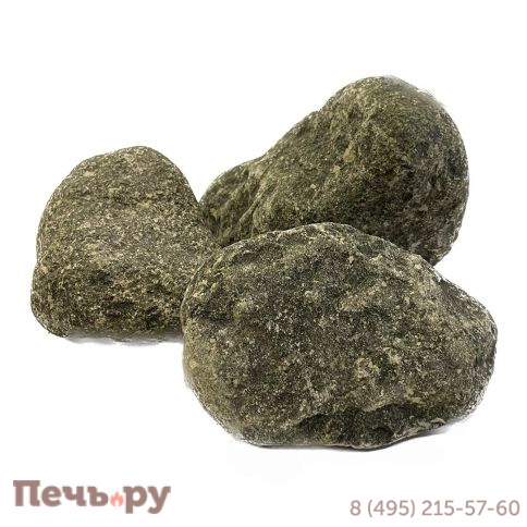 Камни для бани Дунит обвалованный, 20 кг. фото