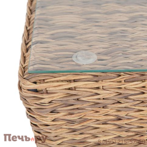 Капучино 4SiS журнальный столик из искусственного ротанга (гиацинт), цвет соломенный фото 10