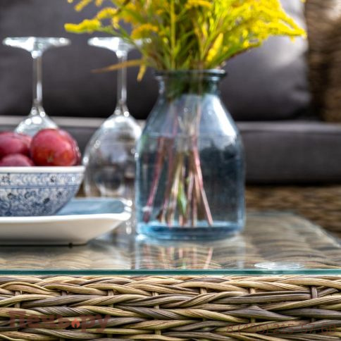 Капучино 4SiS журнальный столик из искусственного ротанга (гиацинт), цвет соломенный фото 6