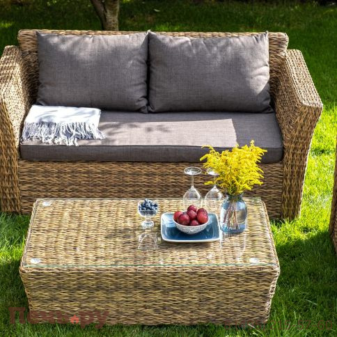 Капучино 4SiS журнальный столик из искусственного ротанга (гиацинт), цвет соломенный фото 8