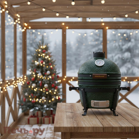 Керамический гриль Green Kamado S фото 3