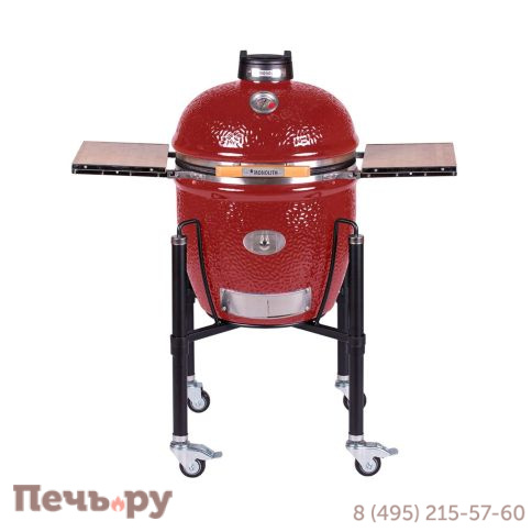 Керамический гриль Monolith Classic Pro serie 2.0 Red с боковыми столиками и подставкой фото