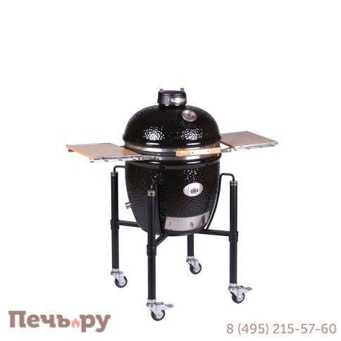 Керамический гриль Monolith Classic Pro Series 2.0 Black с боковыми столиками и подставкой фото 10