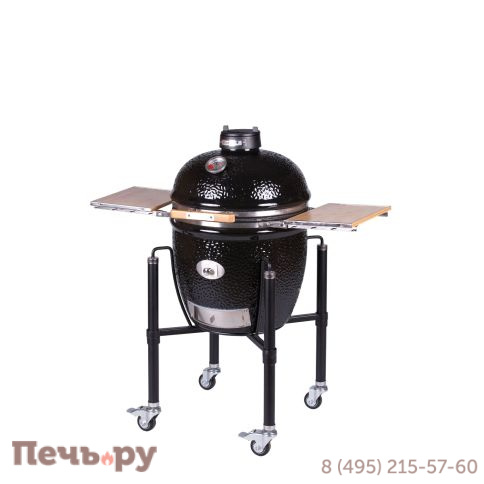 Керамический гриль Monolith Classic Pro Series 2.0 Black с боковыми столиками и подставкой фото 11