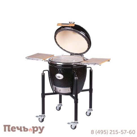 Керамический гриль Monolith Classic Pro Series 2.0 Black с боковыми столиками и подставкой фото 7