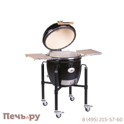 Керамический гриль Monolith Classic Pro Series 2.0 Black с боковыми столиками и подставкой фото 8