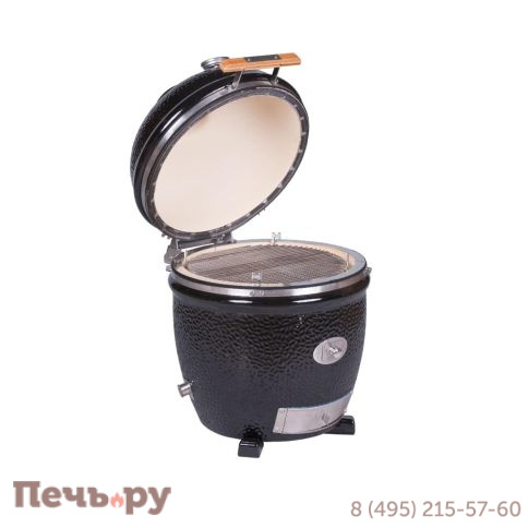 Керамический гриль Monolith Lechef Pro Series 2.0 Black без боковых столиков и подставки фото 9