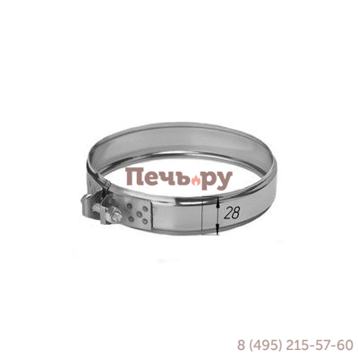 Хомут обжимной Феррум 130мм (AISI 430 0,5 мм) Уцененный фото