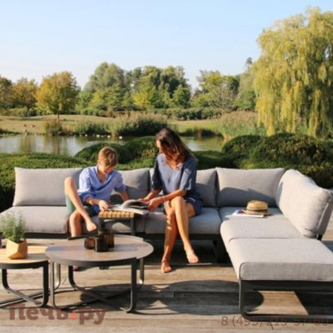 Комплект Brafritid Boden антрацит, алюминий/тик фото 2