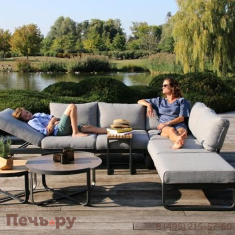 Комплект Brafritid Boden антрацит, алюминий/тик фото 3