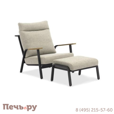 Комплект Brafritid Malmo, антрацит/светло-серый, алюминий/тик фото