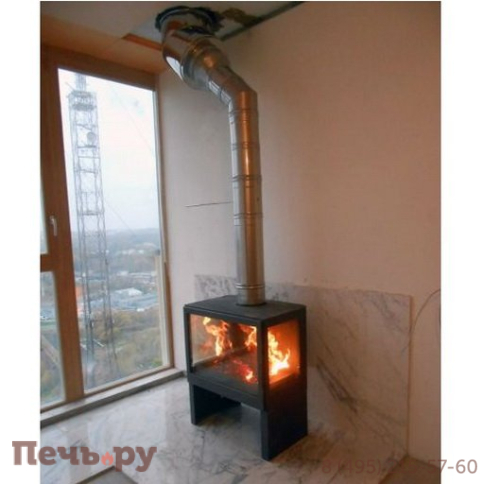 Комплект дымохода Дымок, нержсталь, проход через крышу, верхний выход фото 30