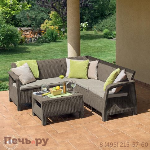 Комплект мебели угловой Gardeck Корфу Релакс Сет (Corfu II Relax Set) коричневый фото 2