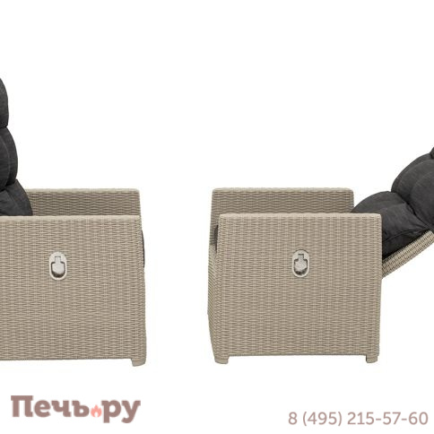 Комплект уличной мебели Gardeck B:Rattan MANCHESTER OTTO SET 2, цвет серый фото 5