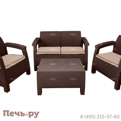 Комплект уличной мебели Gardeck Tweet Terrace Set, венге фото